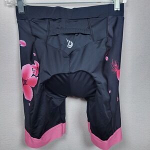 Beroy Womens Padded Cycling Bike Shorts Black /Pink Size M